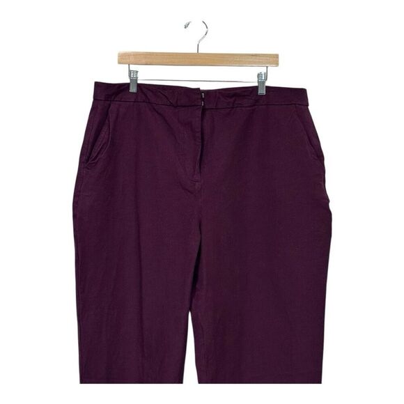 Boden Burgundy Cotton‎ Chino Tapered Trousers Sz 16 - Picture 3 of 9
